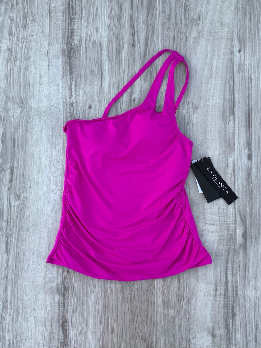 La Blanca Island Goddess One Shoulder Keyhole Tankini Top